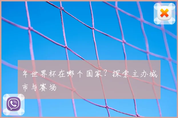 年世界杯在哪个国家？探索主办城市与赛场